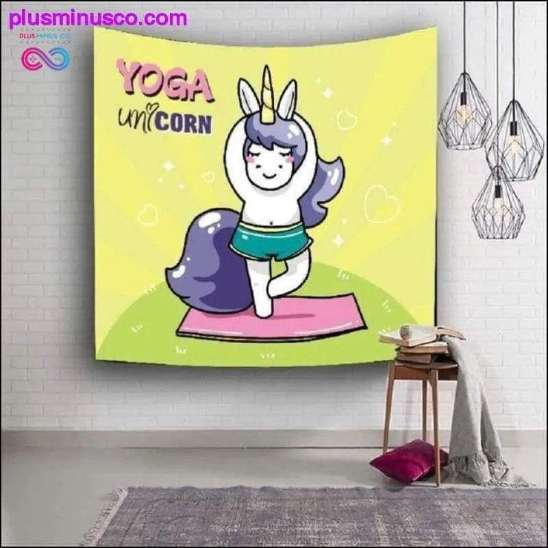 Cute Unicorn Tapestry Yoga Mat Beach Towel