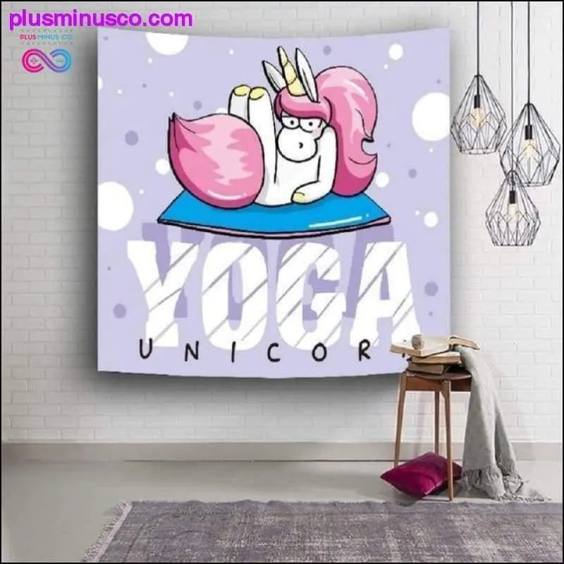 Cute Unicorn Tapestry Yoga Mat Beach Towel