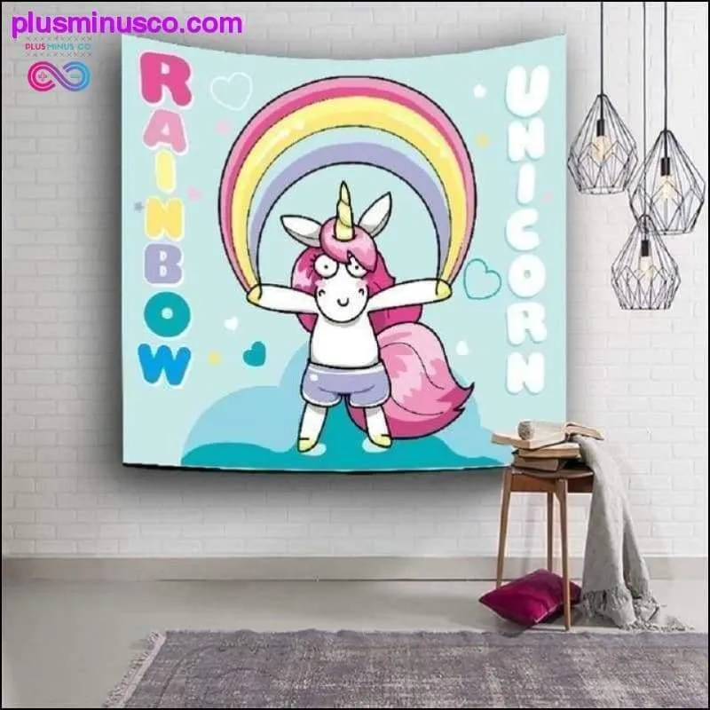 Cute Unicorn Tapestry Yoga Mat Beach Towel