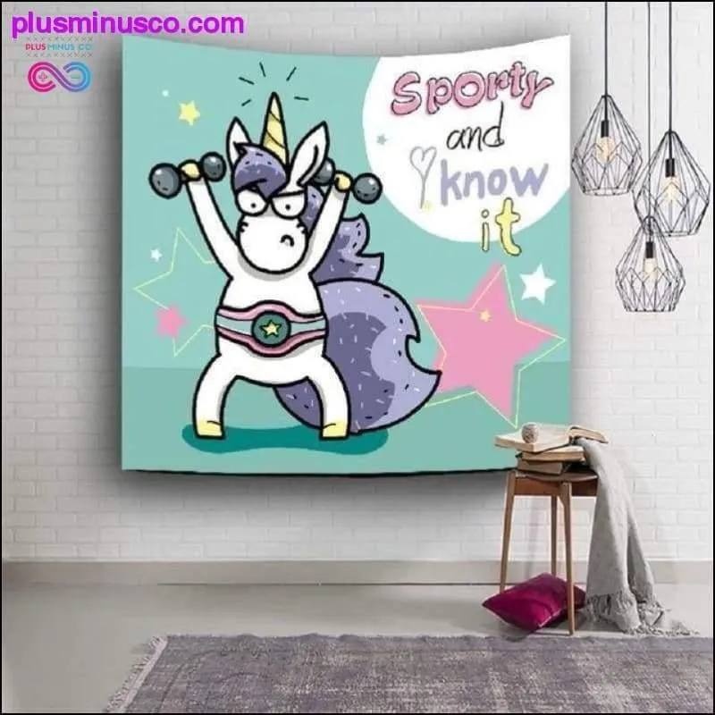 Cute Unicorn Tapestry Yoga Mat Beach Towel