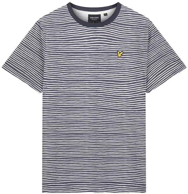 Men's Lyle and Scott Dark Navy Cove Breton Stripe T-Shirt