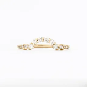 Diamond Arch Ring with Baguette Design