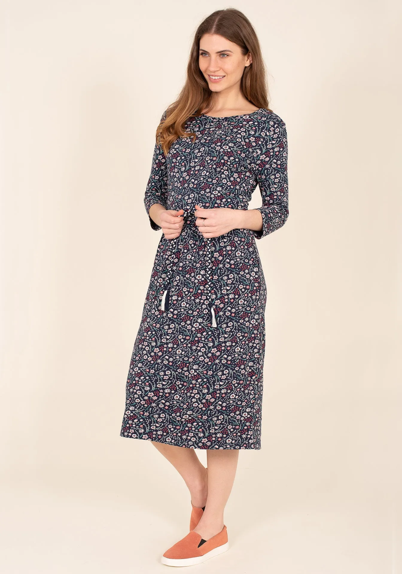 Tie Waist Ditsy Dress