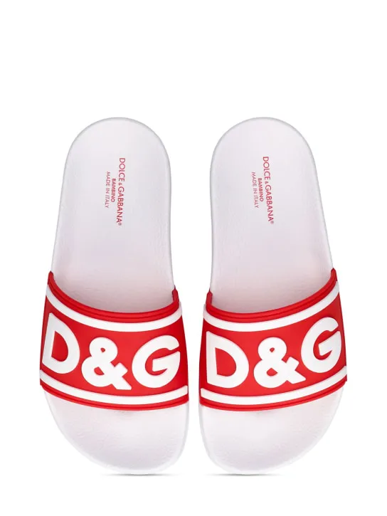 Dolce&Gabbana Logo Rubber Slide Sandals