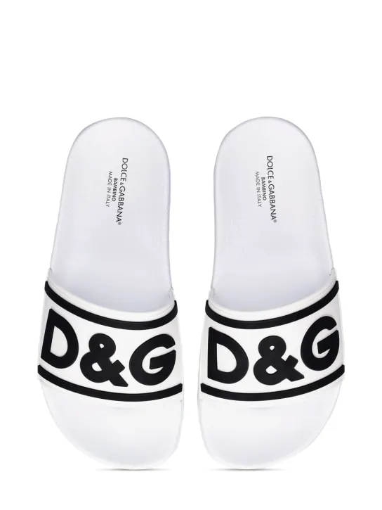 Dolce&Gabbana Logo Rubber Slide Sandals