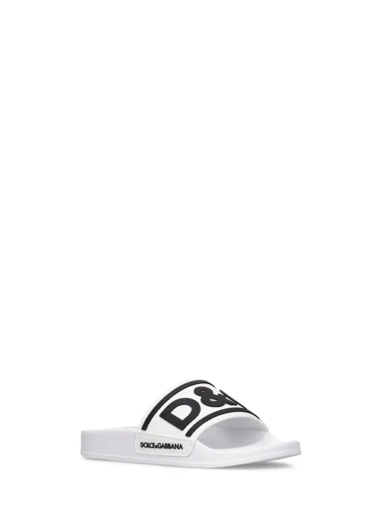 Dolce&Gabbana Logo Rubber Slide Sandals