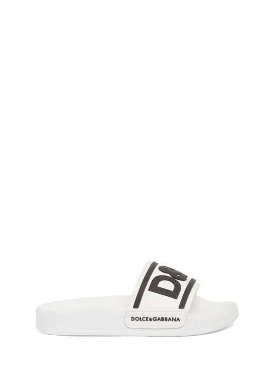 Dolce&Gabbana Logo Rubber Slide Sandals