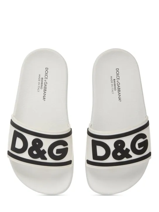 Dolce&Gabbana Logo Rubber Slide Sandals