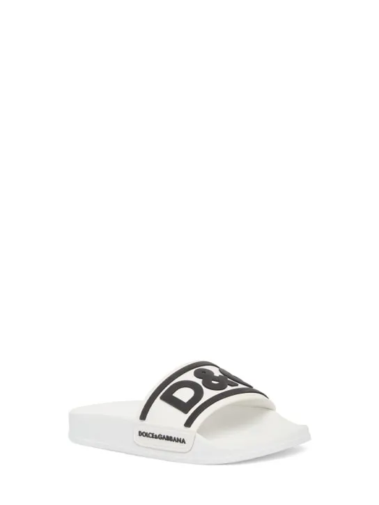 Dolce&Gabbana Logo Rubber Slide Sandals