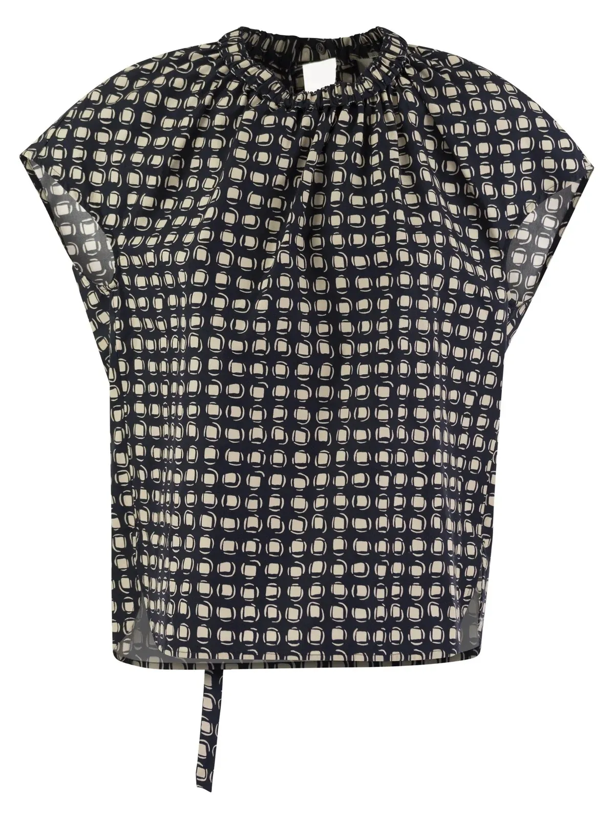 Short Sleeves Elegant Style Shirts & Blouses with Dots Cotton by S Max Mara