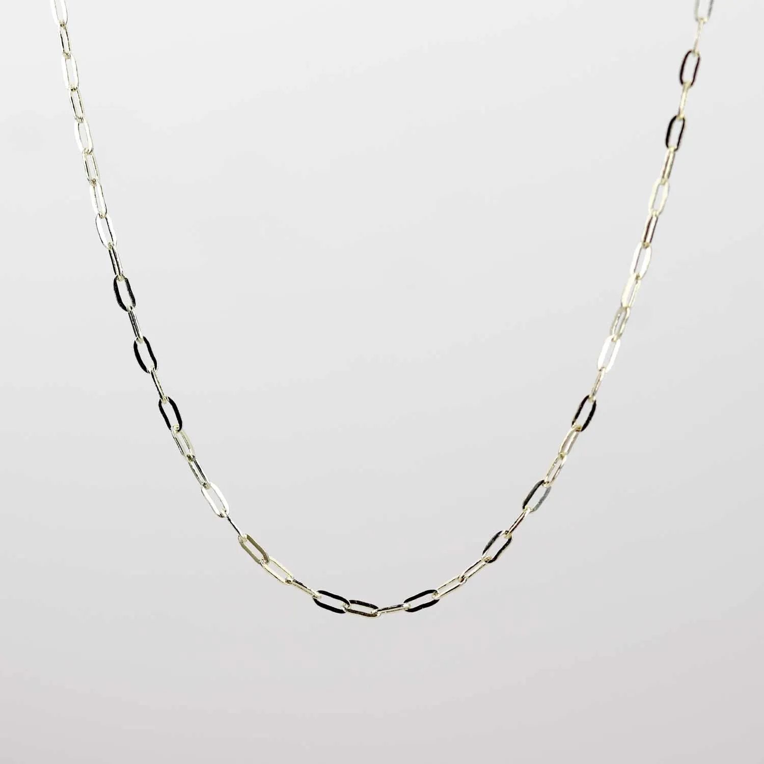 1.25mm Mini Paperclip Elongated Link Chain