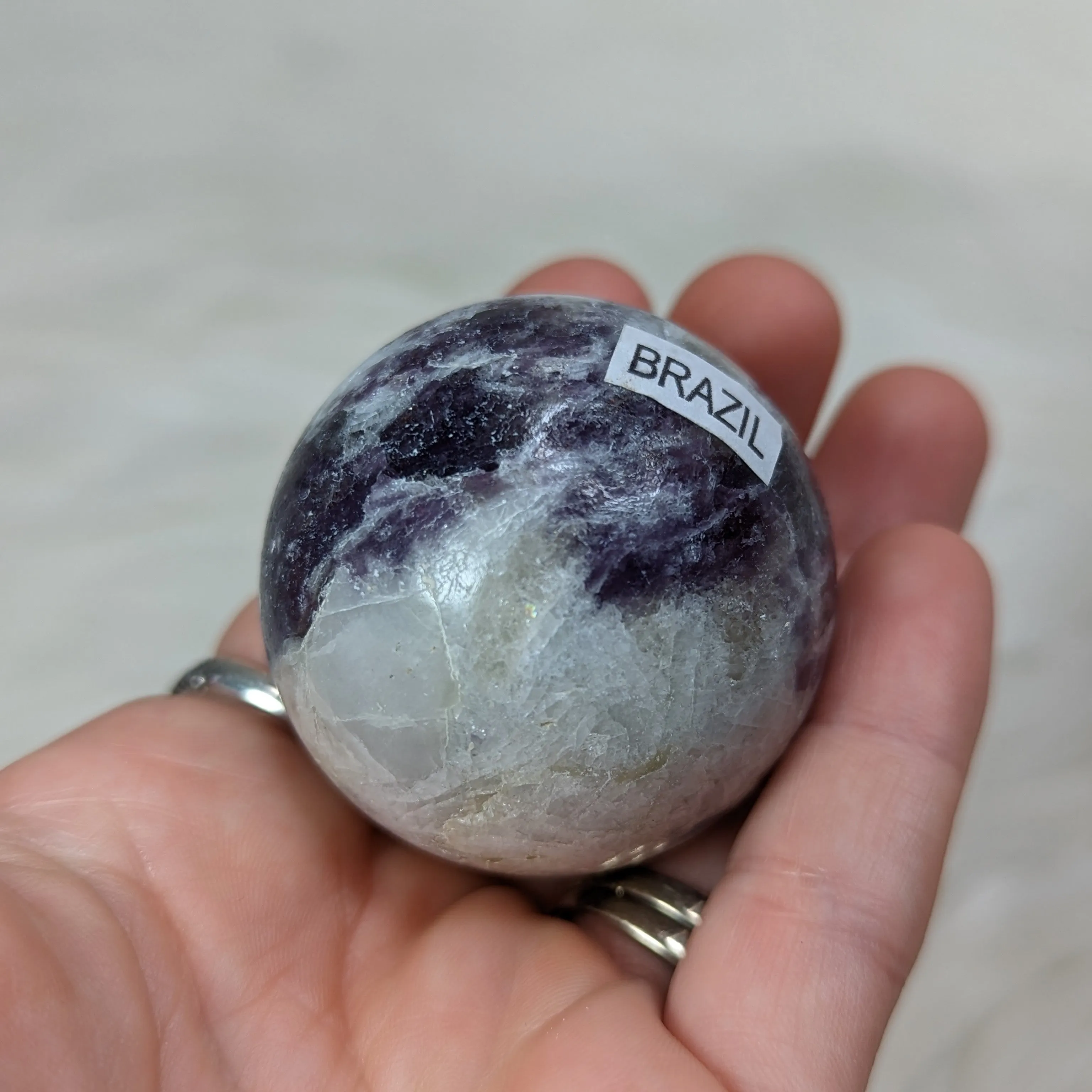 Calming Lepidolite Sphere, Size Small