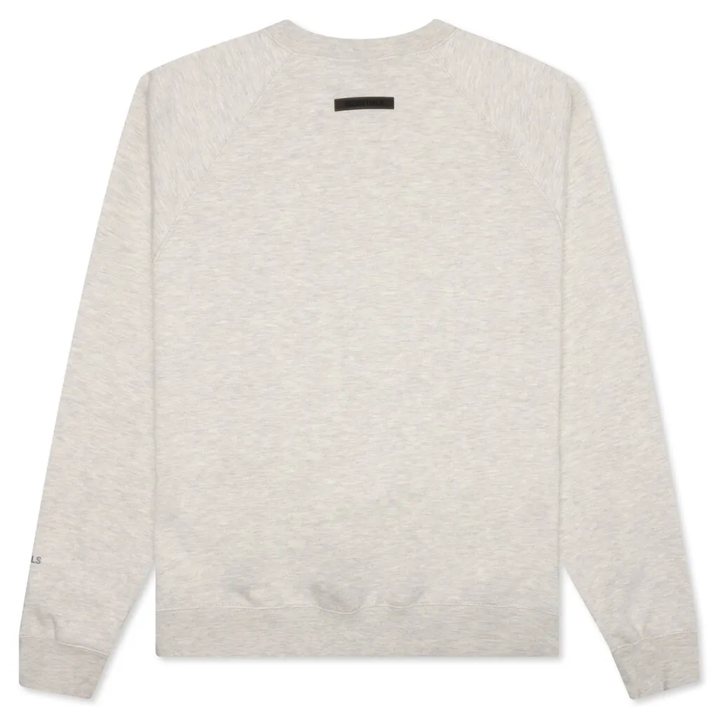 Essentials Light Heather Oatmeal Crewneck Pullover