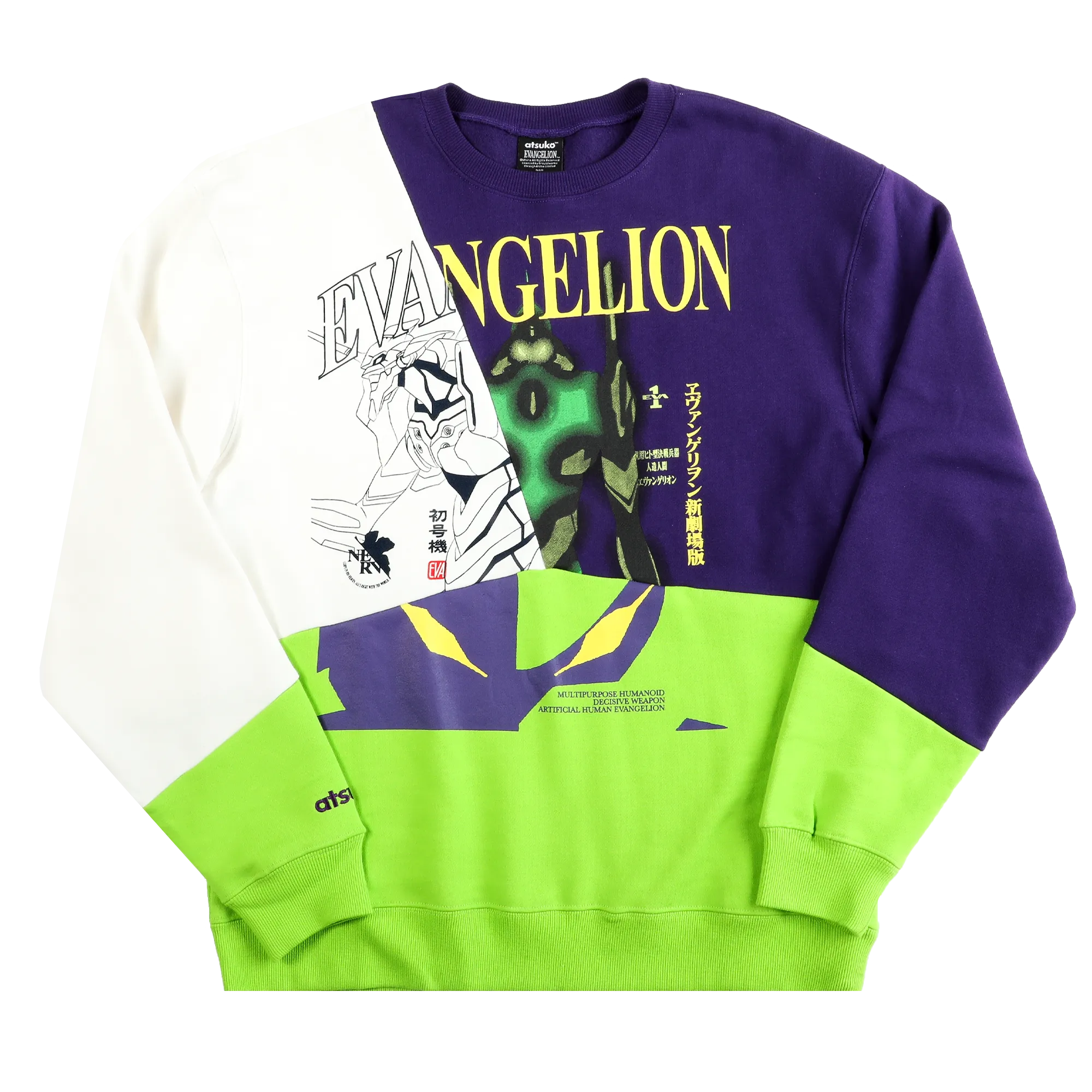 Eva Unit-01 Split Crew Neck Sweatshirt