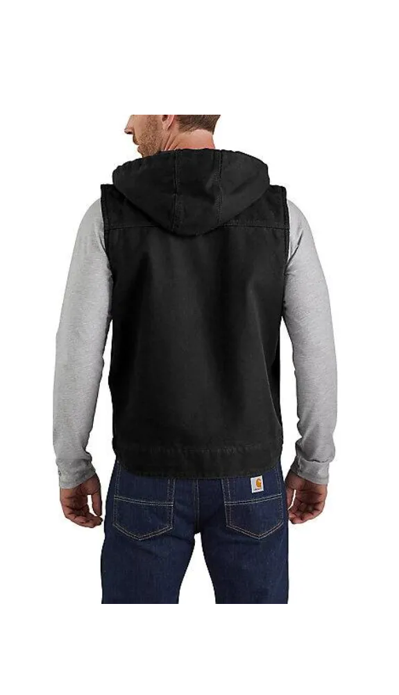 Carhartt Relaxed Fit Washed Duck Fleece Lined Hooded Vest