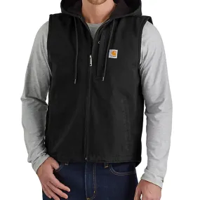 Carhartt Relaxed Fit Washed Duck Fleece Lined Hooded Vest