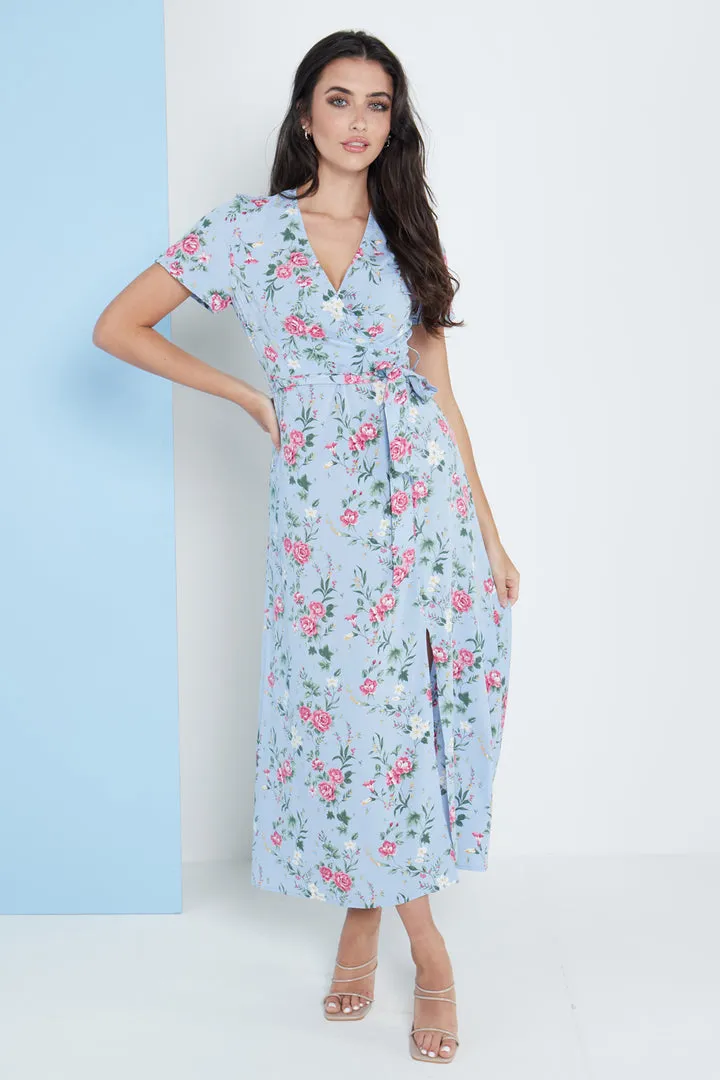 London Floral Print Maxi Dress