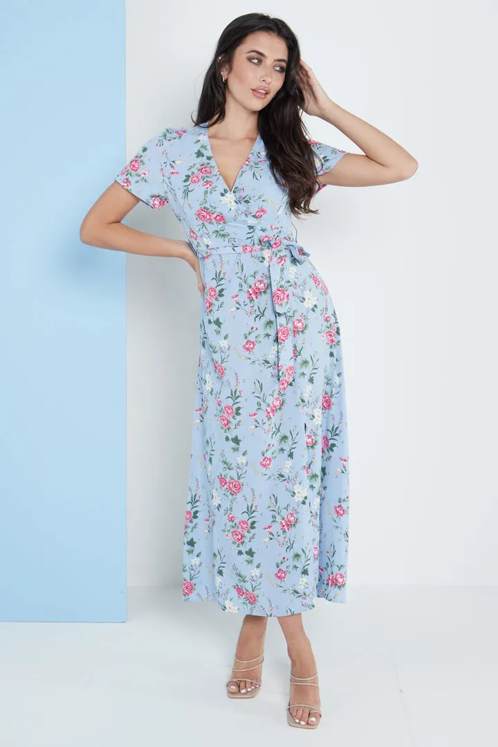 London Floral Print Maxi Dress