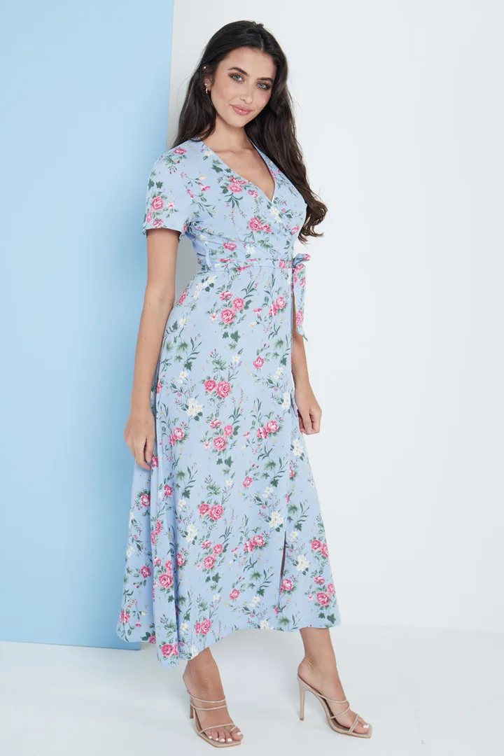 London Floral Print Maxi Dress