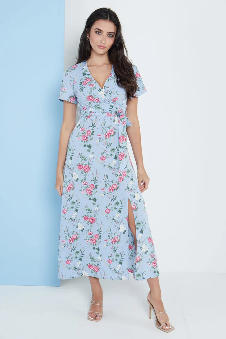 London Floral Print Maxi Dress