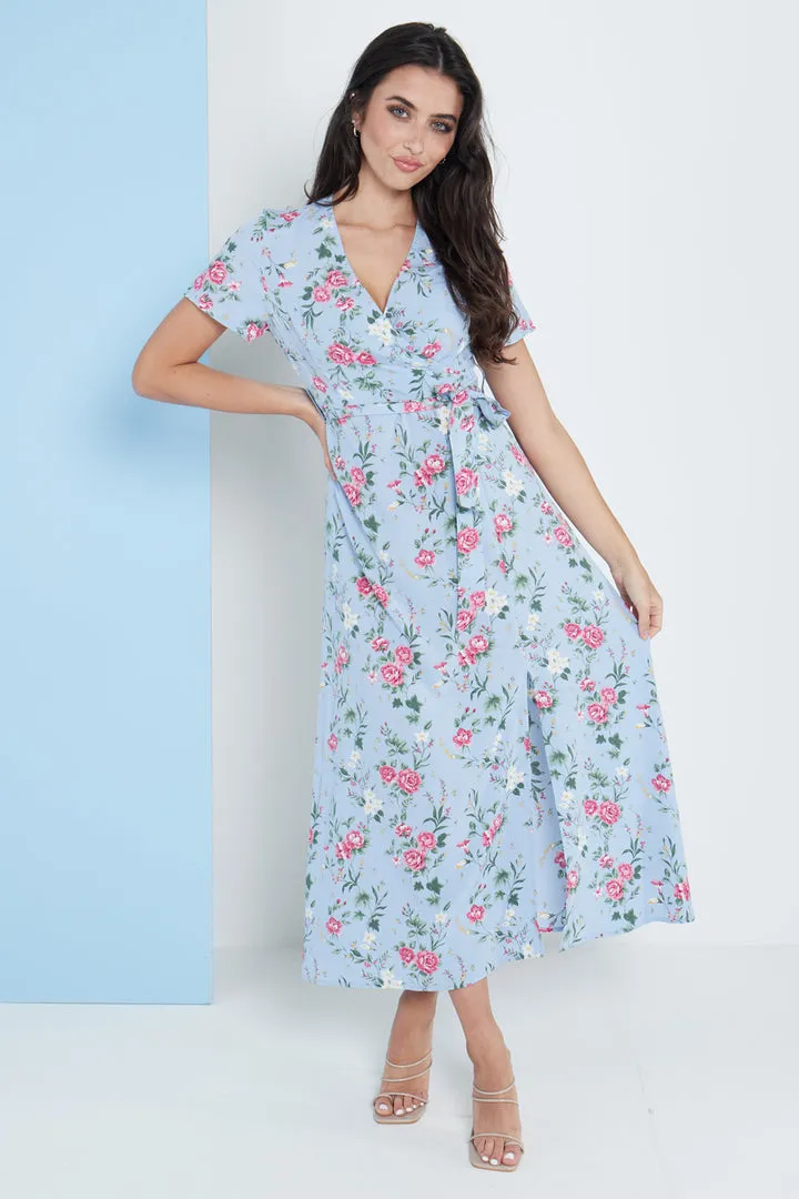 London Floral Print Maxi Dress