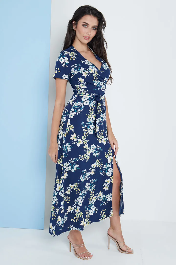 London Floral Print Maxi Dress