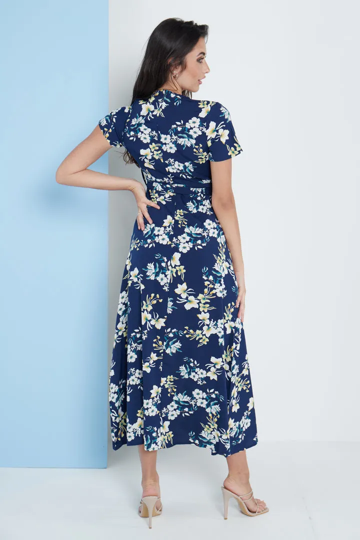 London Floral Print Maxi Dress