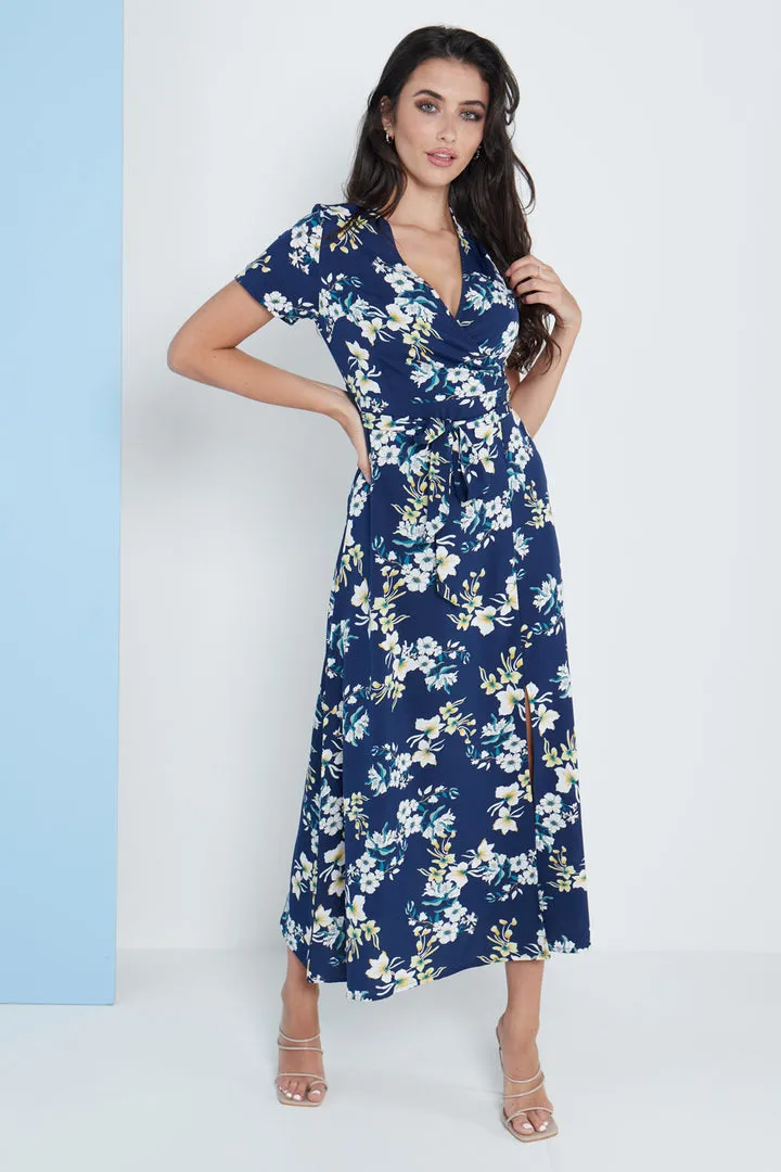 London Floral Print Maxi Dress