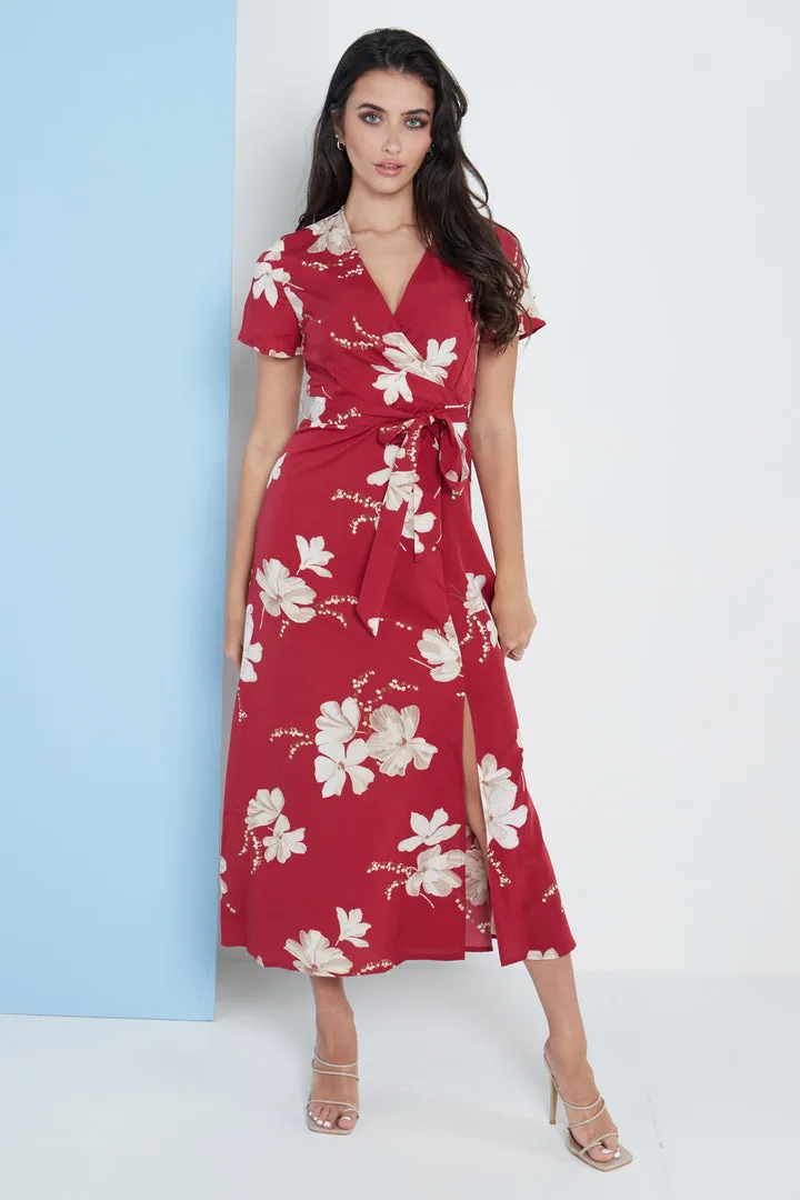 London Floral Print Maxi Dress