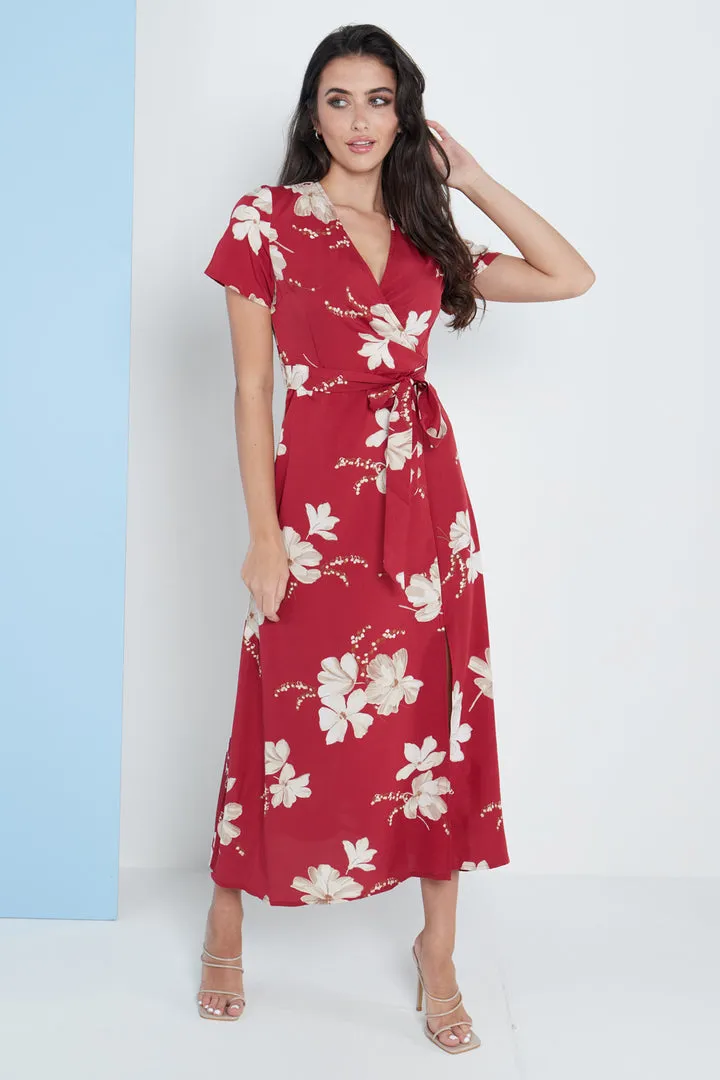 London Floral Print Maxi Dress