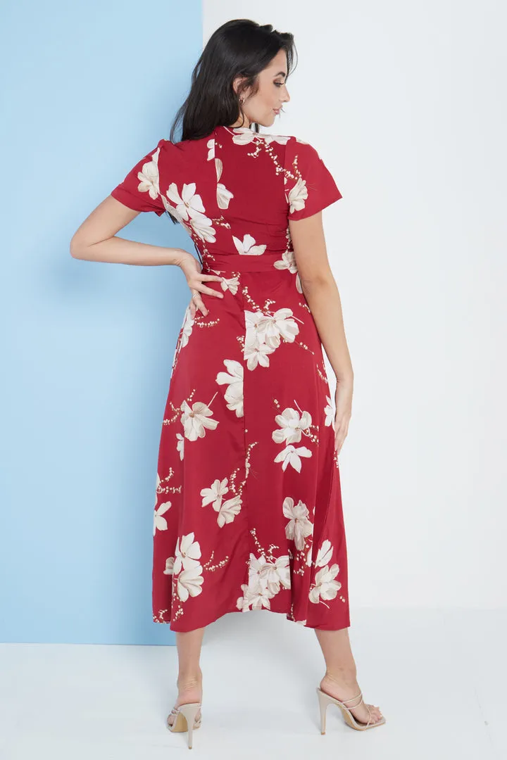 London Floral Print Maxi Dress