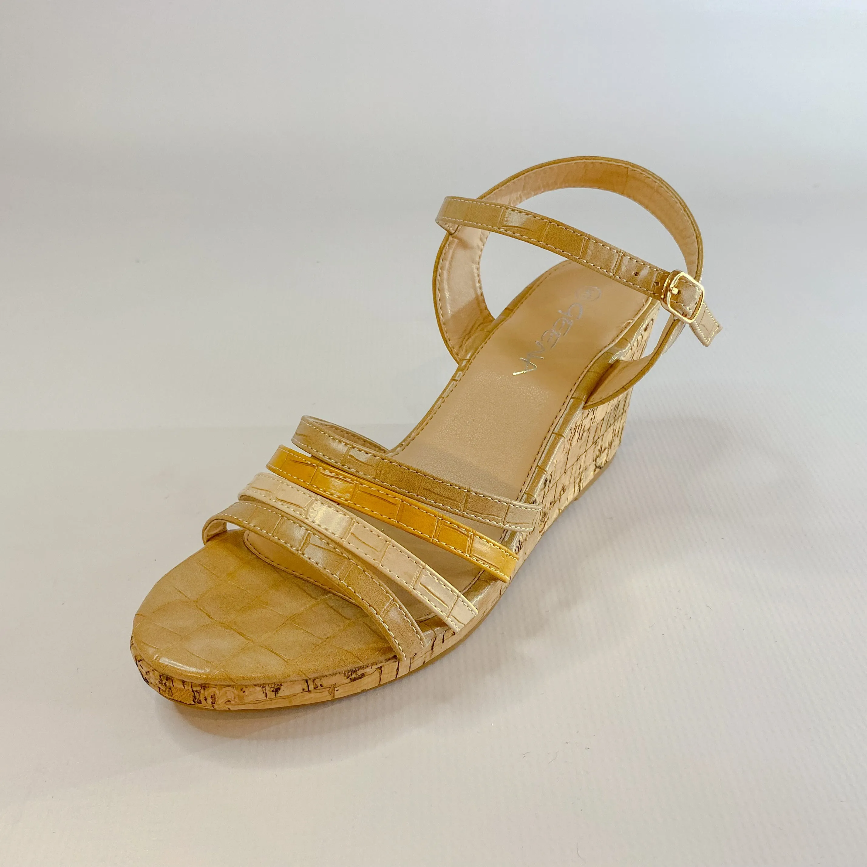 Multicoloured Cork Wedge Geena