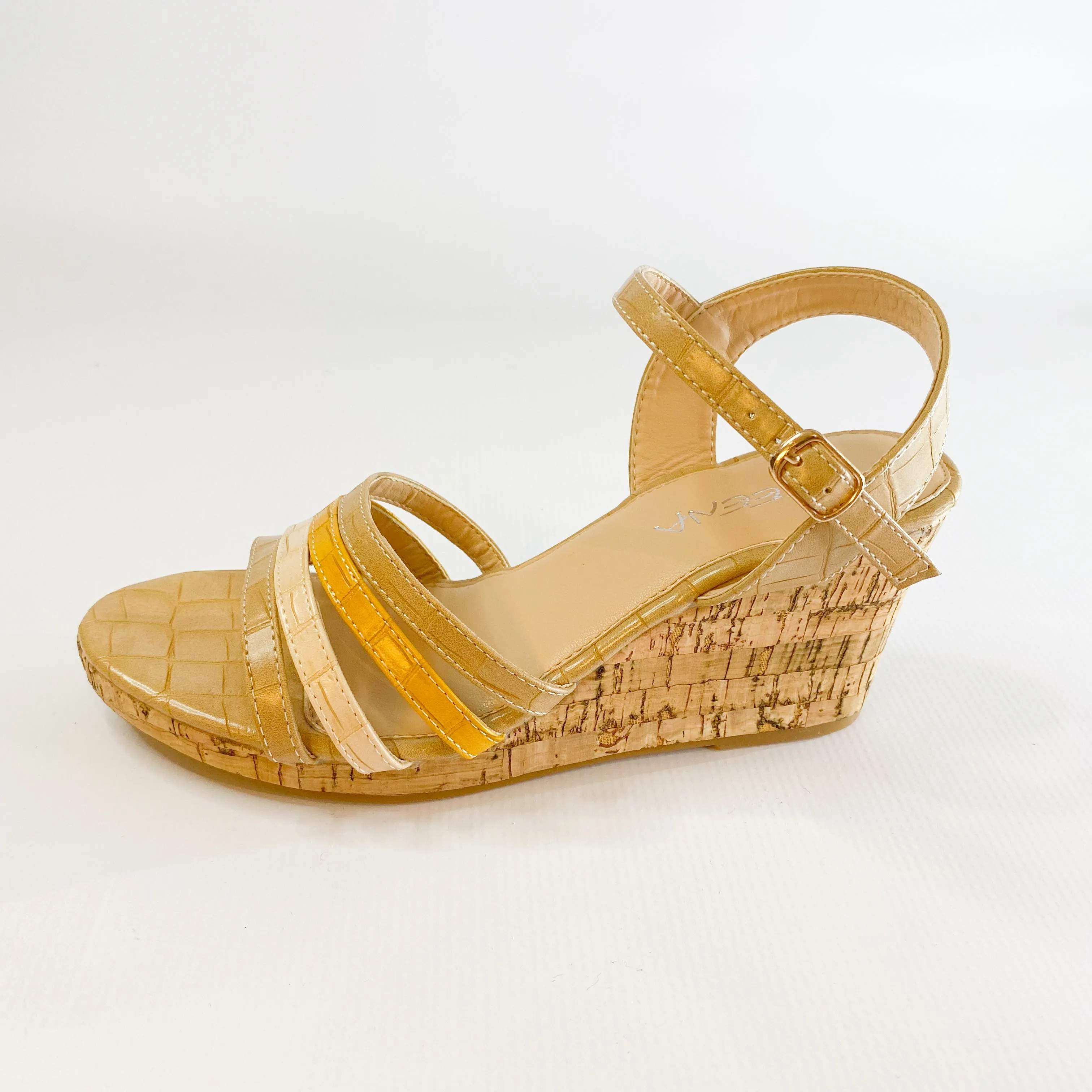 Multicoloured Cork Wedge Geena