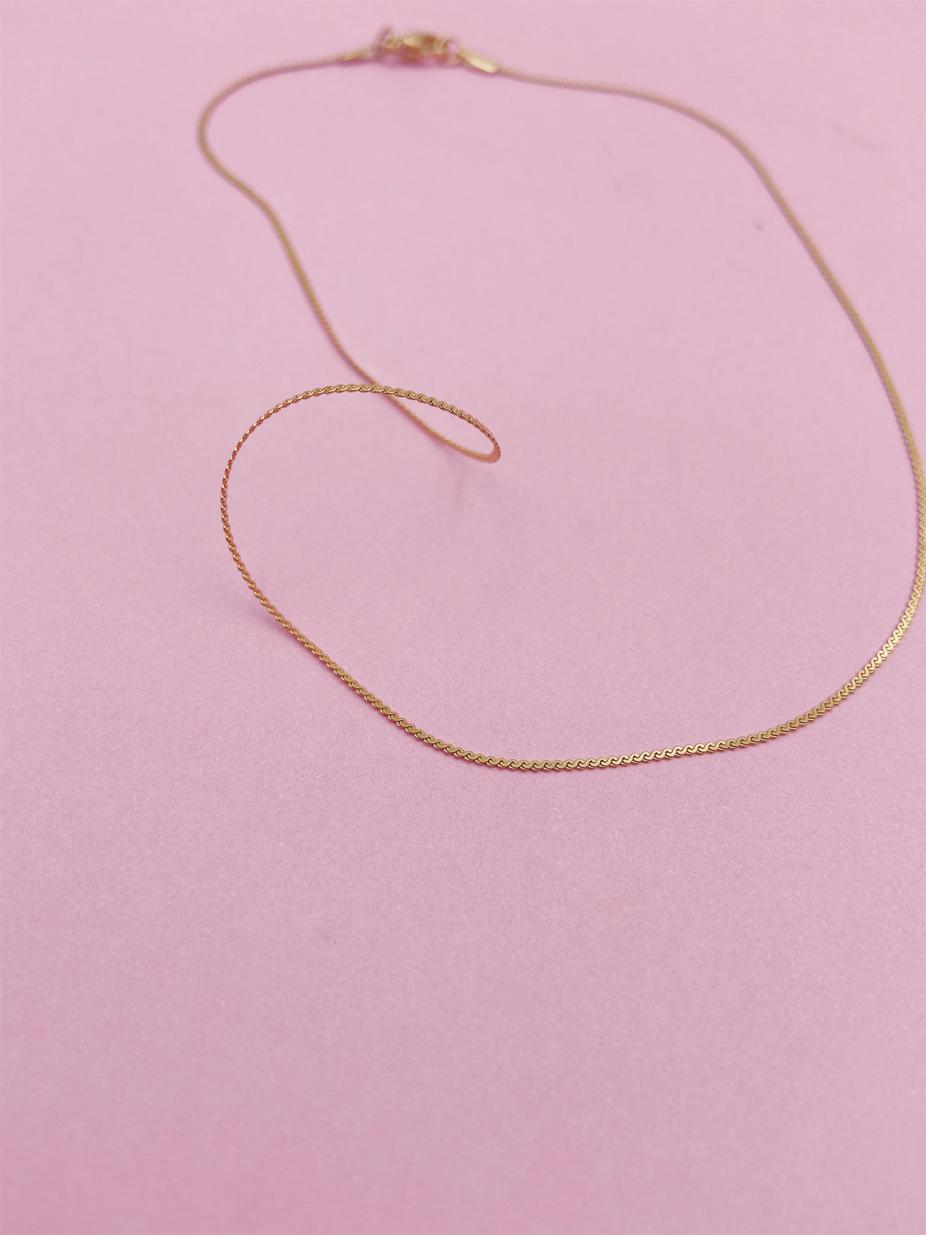 Gold Filled Skinny Flat Chain Choker