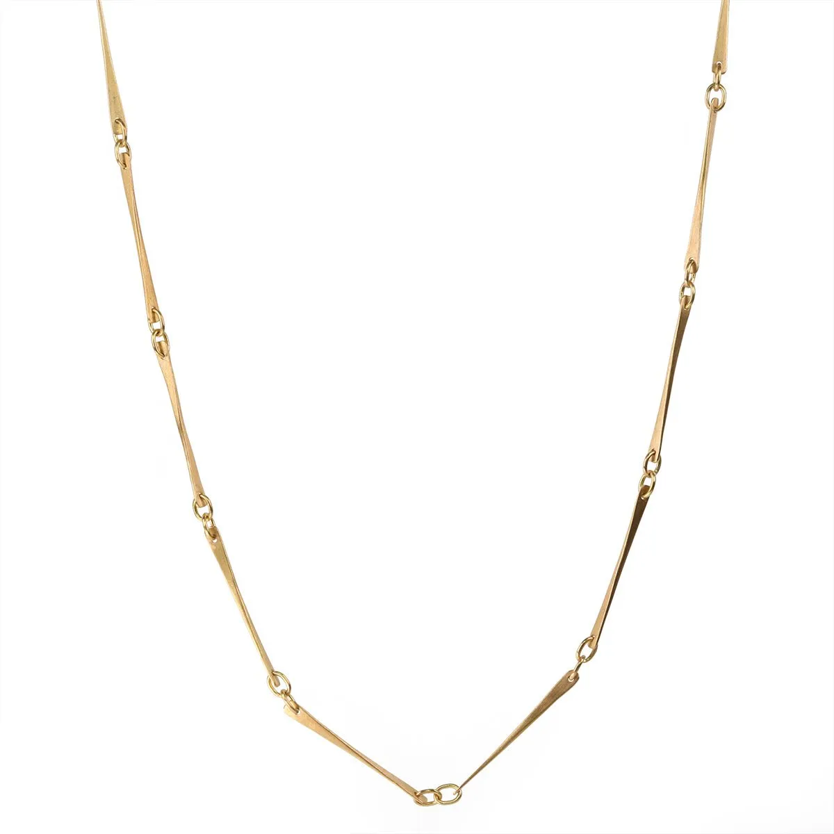 20K Gold Chain with Planished Links