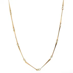 20K Gold Chain with Planished Links