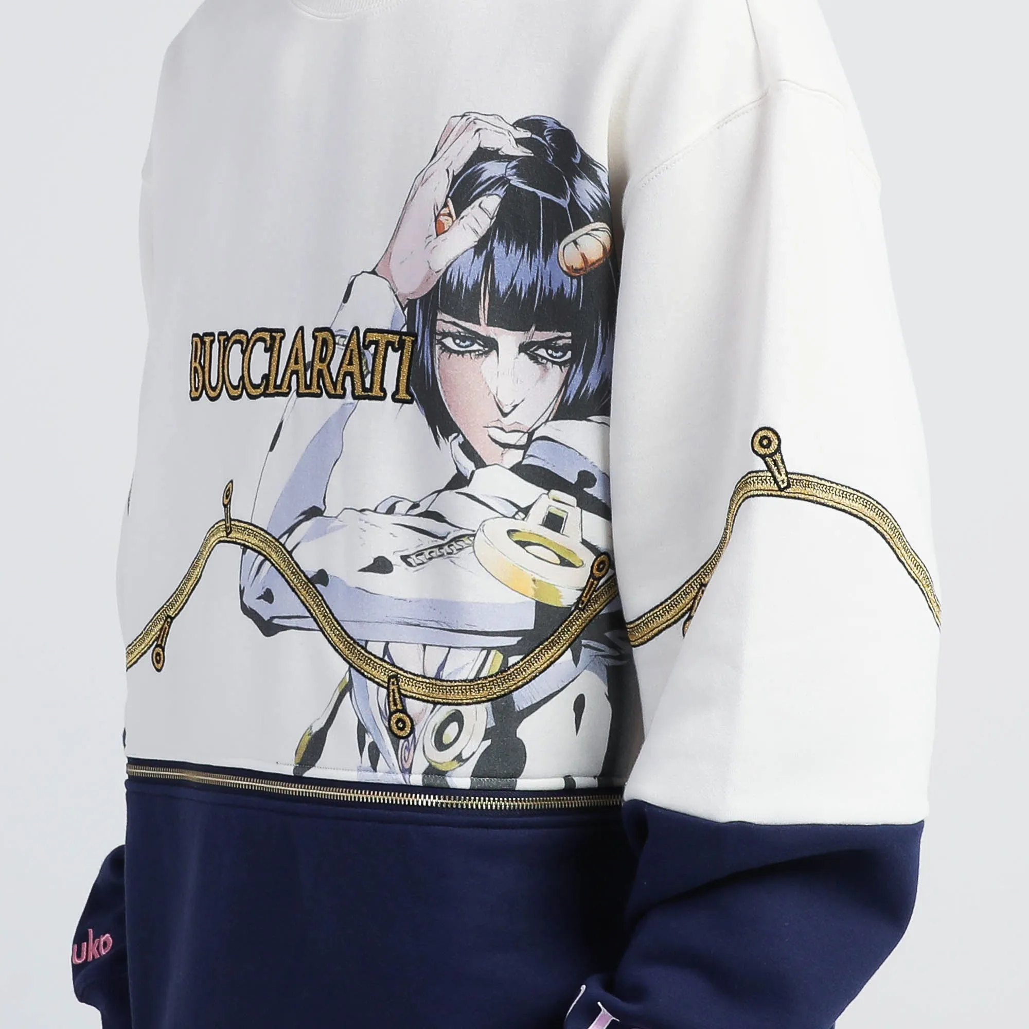 Golden Wind Bucciarati Zip Panel Sweatshirt