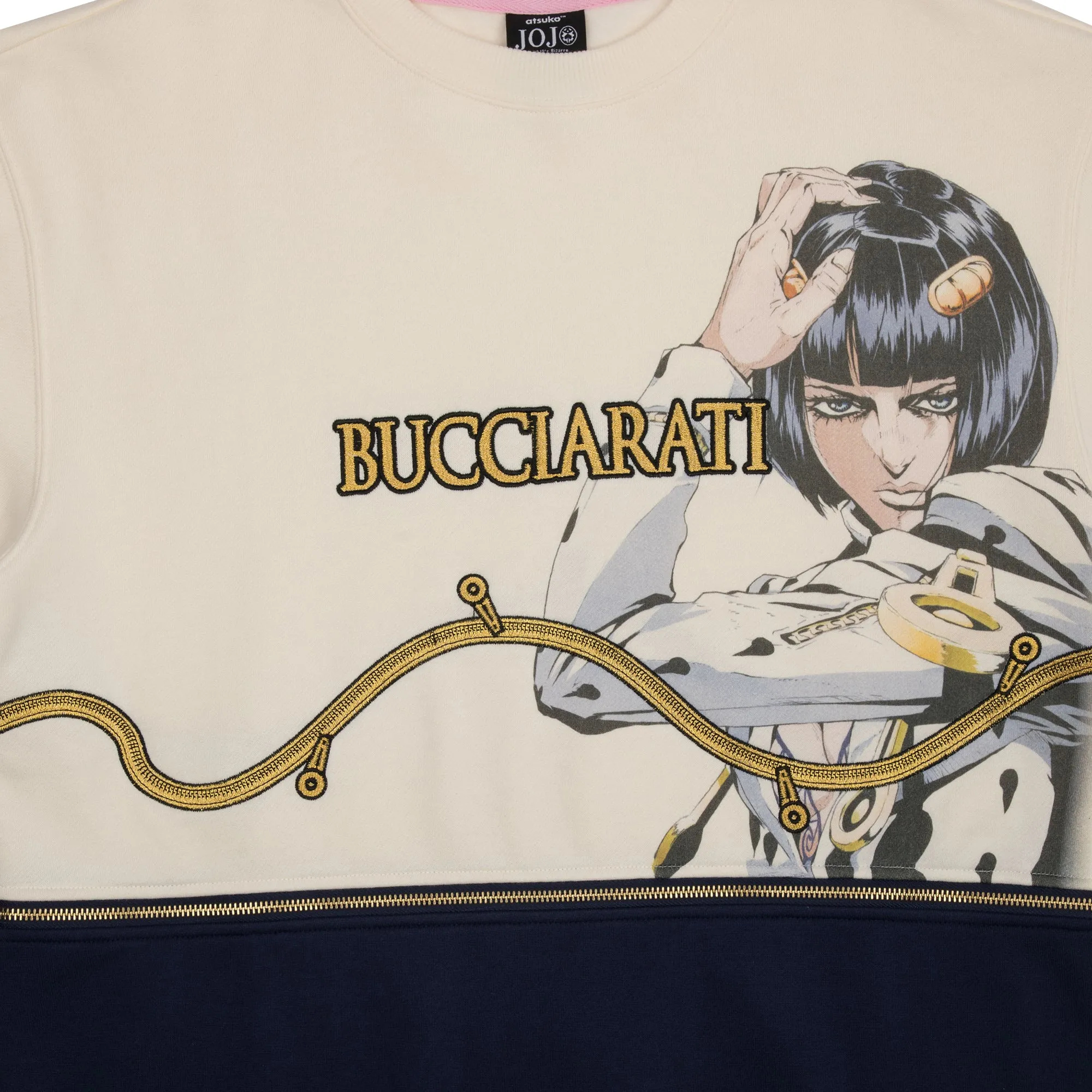 Golden Wind Bucciarati Zip Panel Sweatshirt