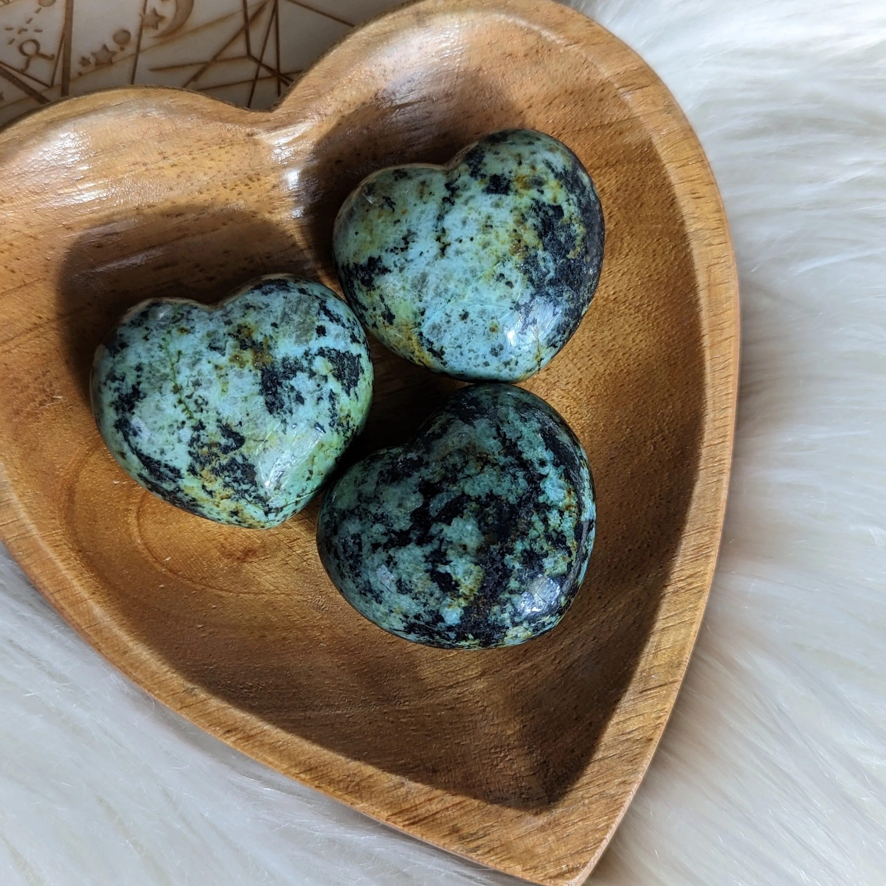 Gorgeous African Turquoise Puffy Heart