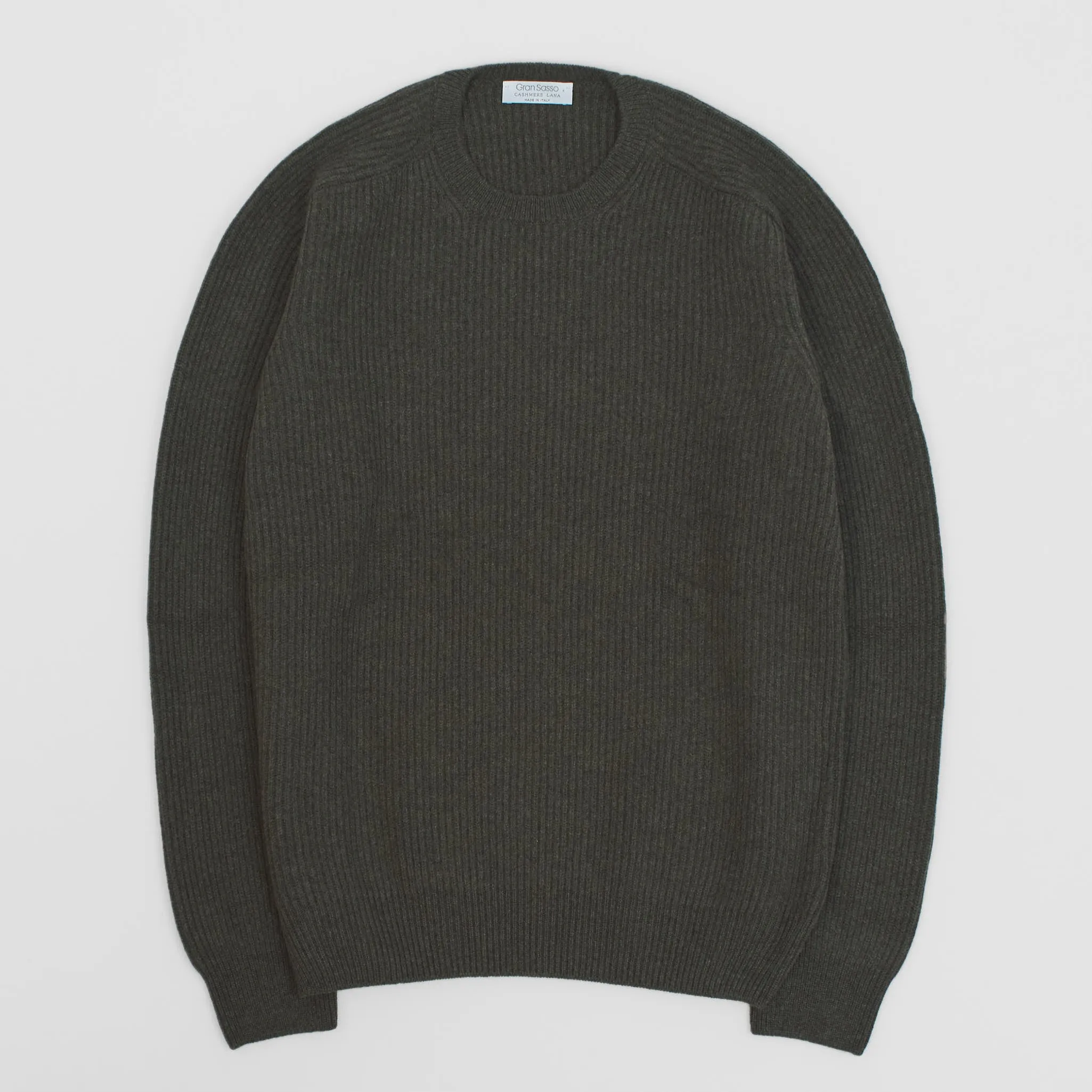 Gran Sasso Ripped Knit Crew Neck Pullover