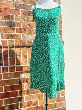 Green/White Floral Dresses in Size L