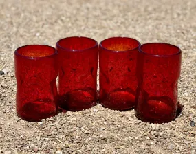 Hand Blown Speckled Margarita Glasses