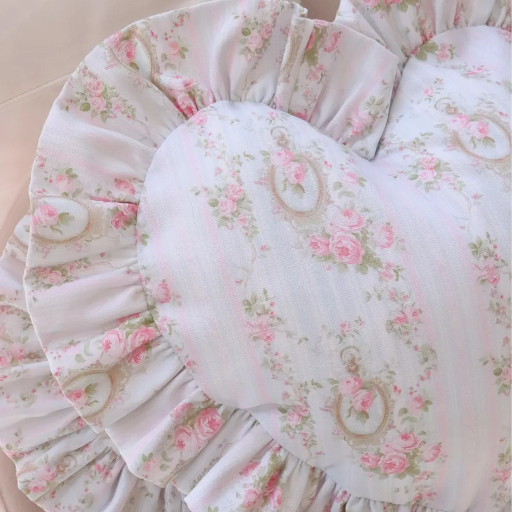 Ruffle Heart Pillow