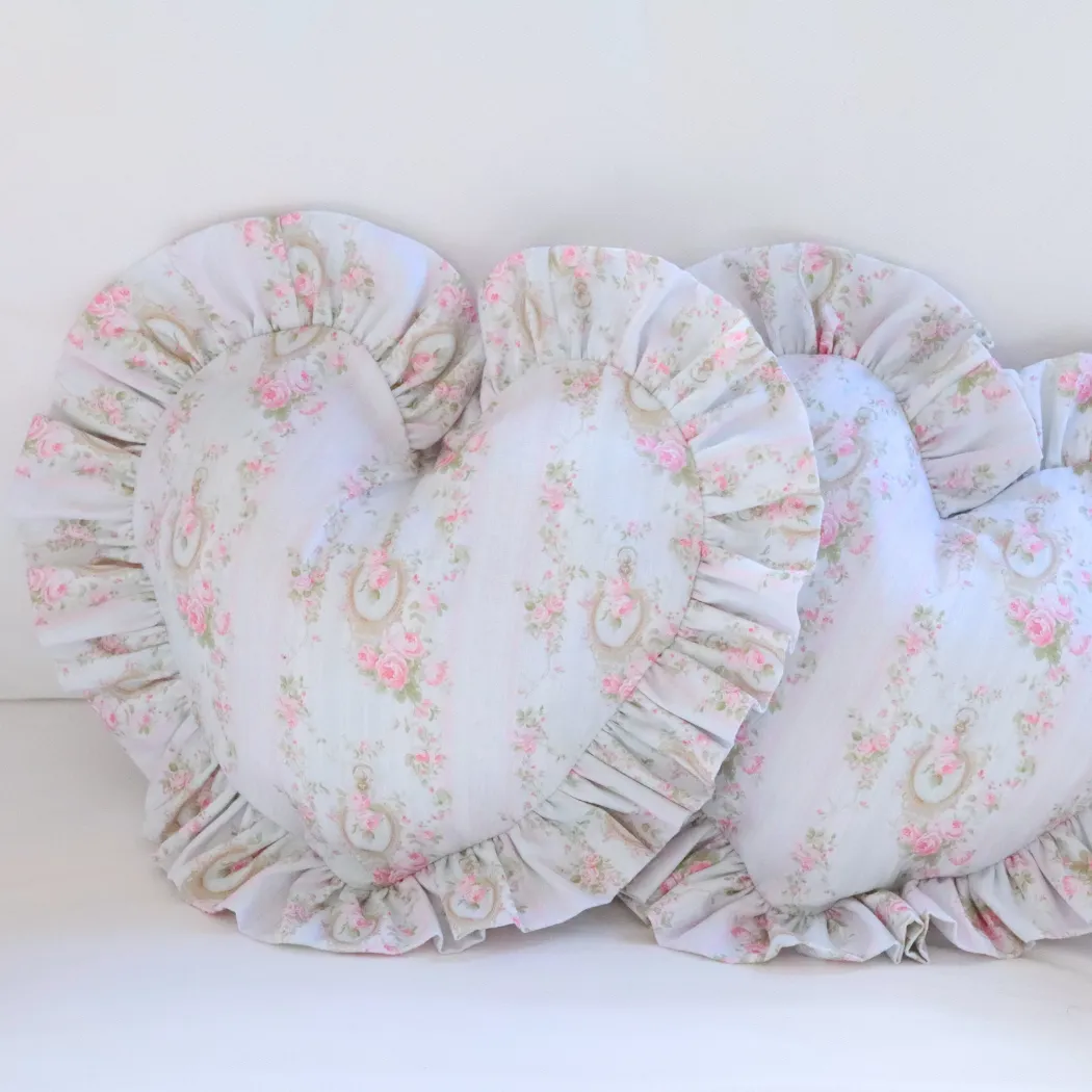 Ruffle Heart Pillow