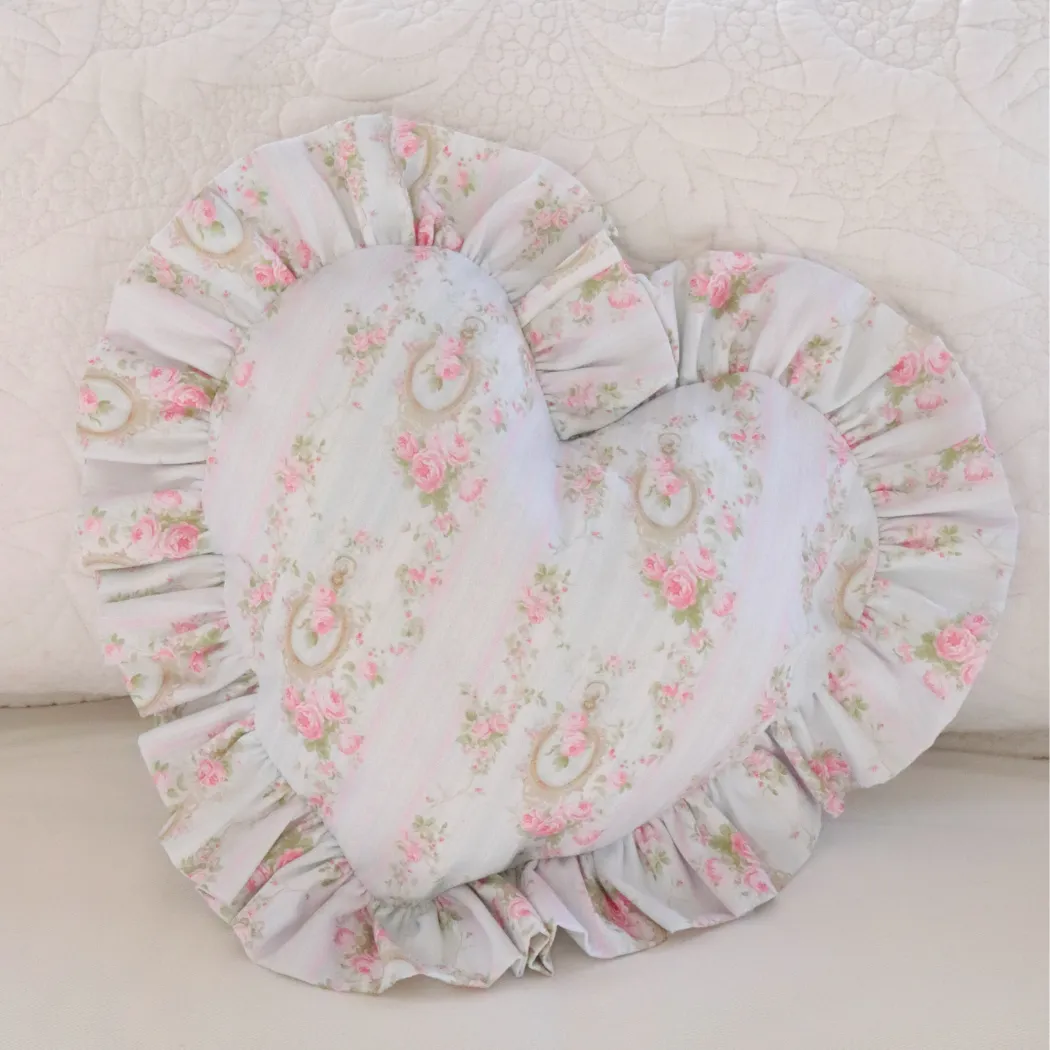 Ruffle Heart Pillow