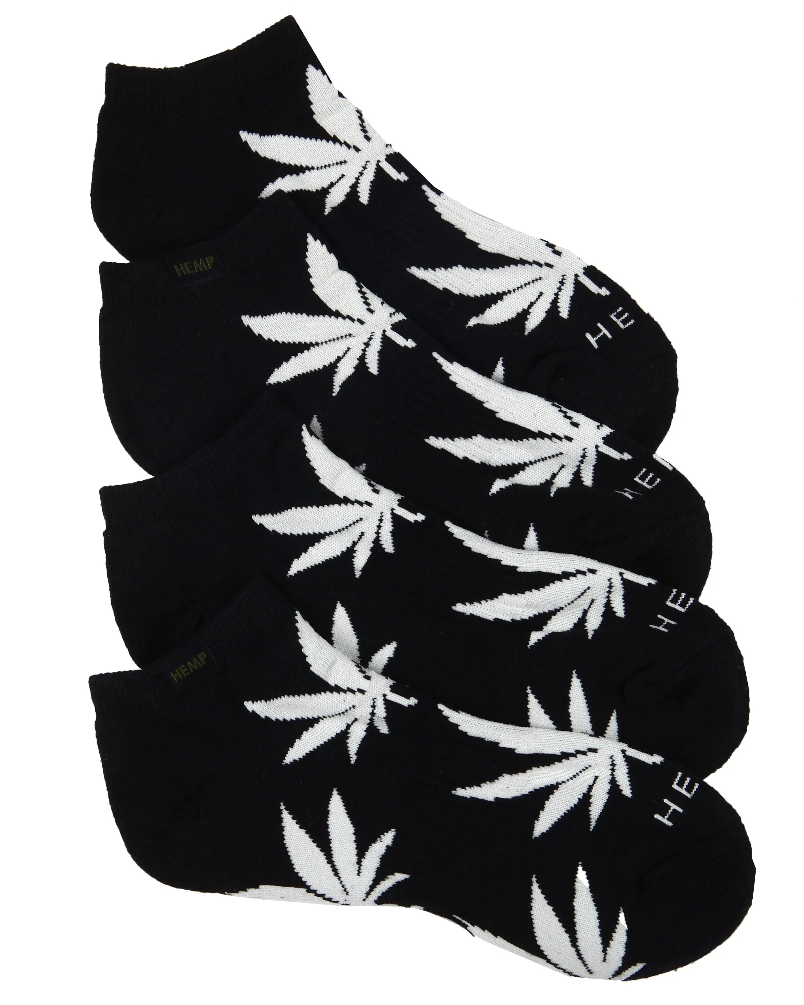 2-Pack Hemp Leaf Ankle Socks