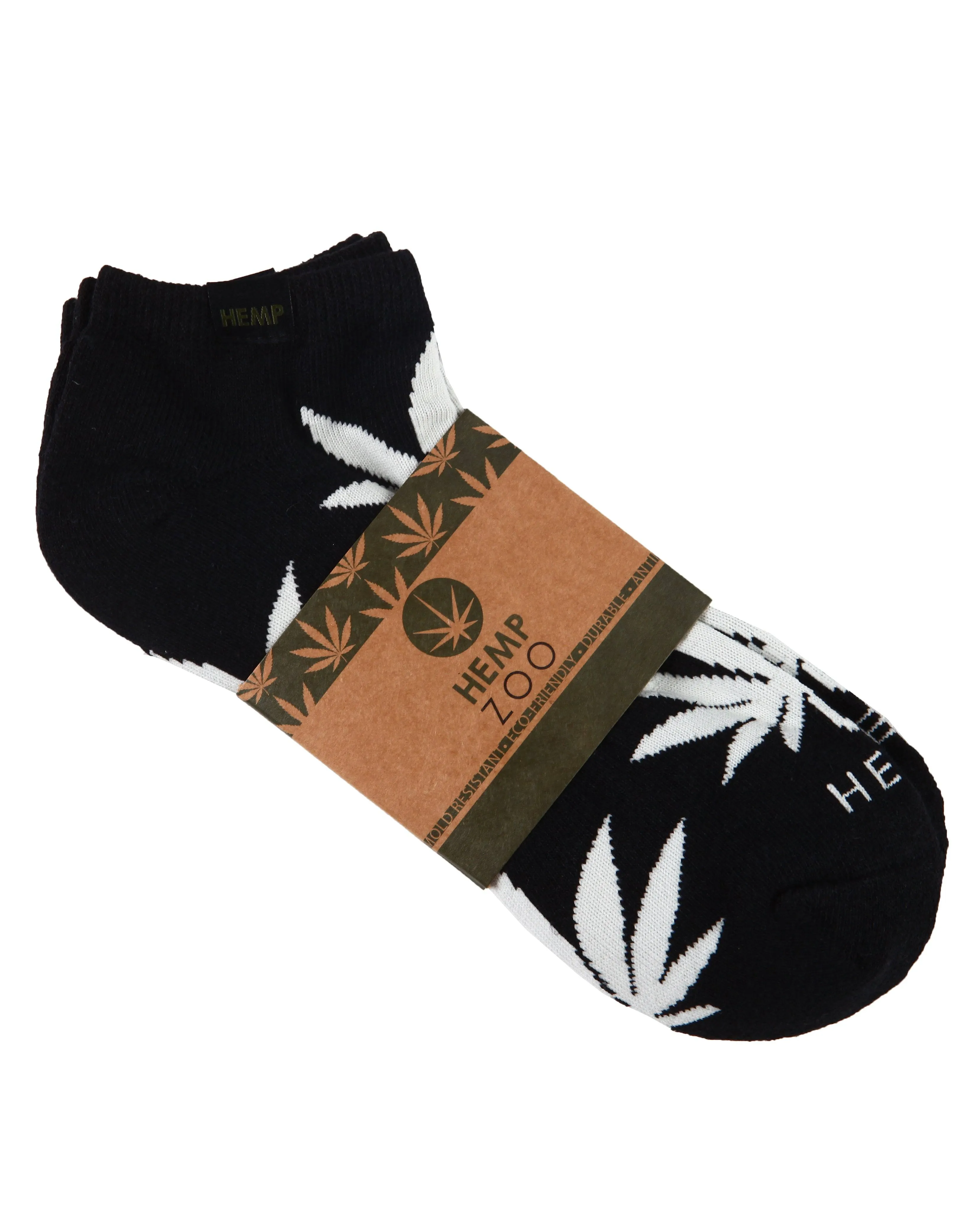 2-Pack Hemp Leaf Ankle Socks