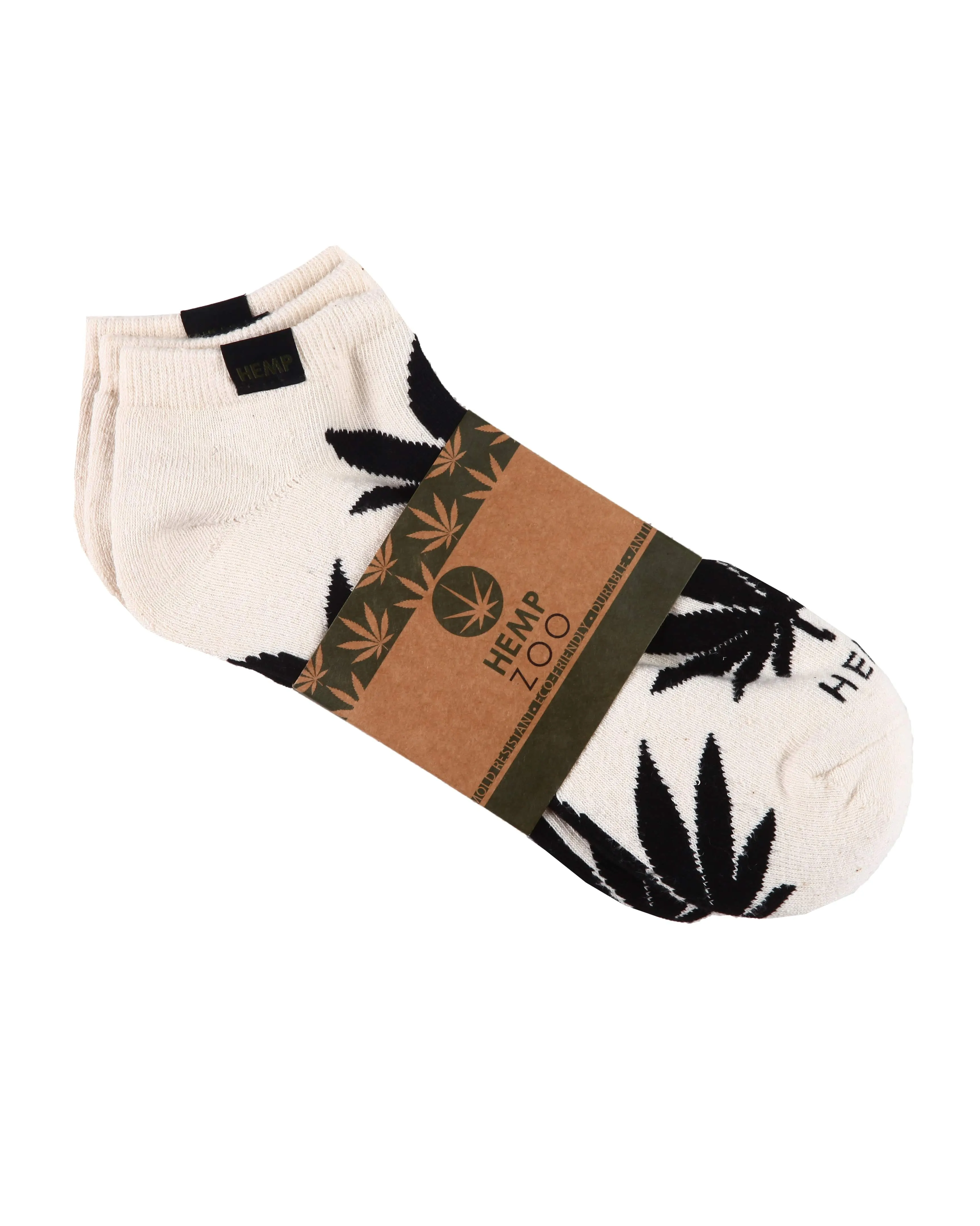 2-Pack Hemp Leaf Ankle Socks