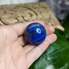 Blue Lapis Lazuli Sphere Carving #2 Pyrite Matrix