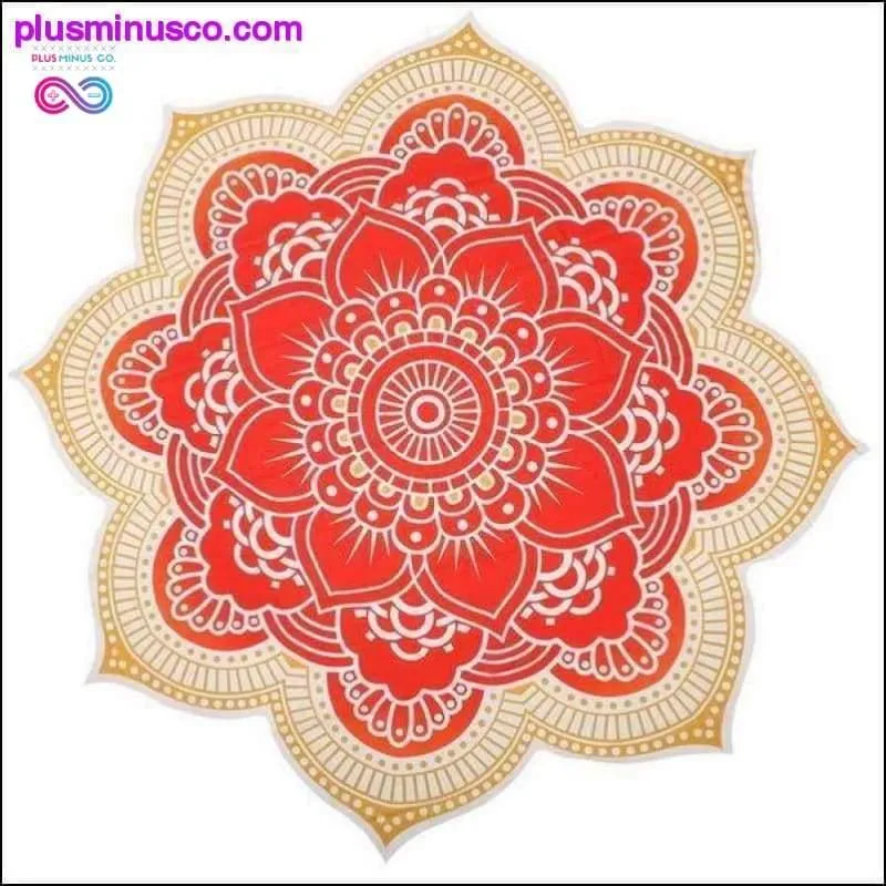 Round Indian Mandala Beach Mat for Picnic and Hiking